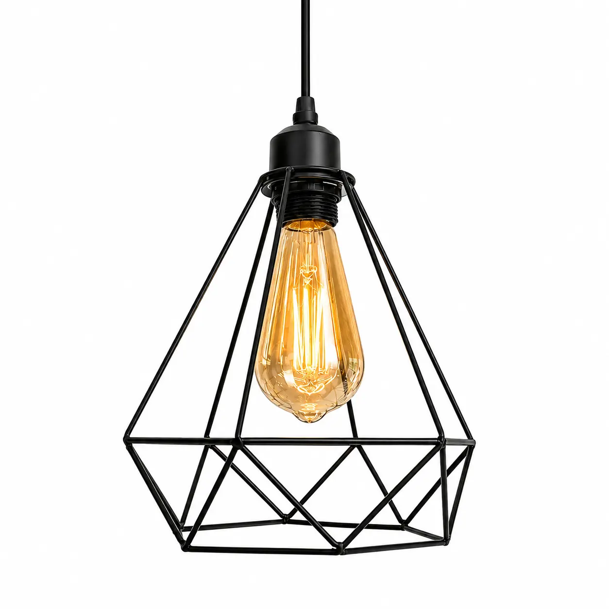 Suspension Triangle Filaire KJDD-077 — Noir mat